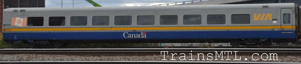 Passenger car VIA 3370 left side / Wagon de passager VIA 3370 coté gauche